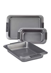 AnolonAdvanced Nonstick Bakeware Set, 3 Piece Set-Gray