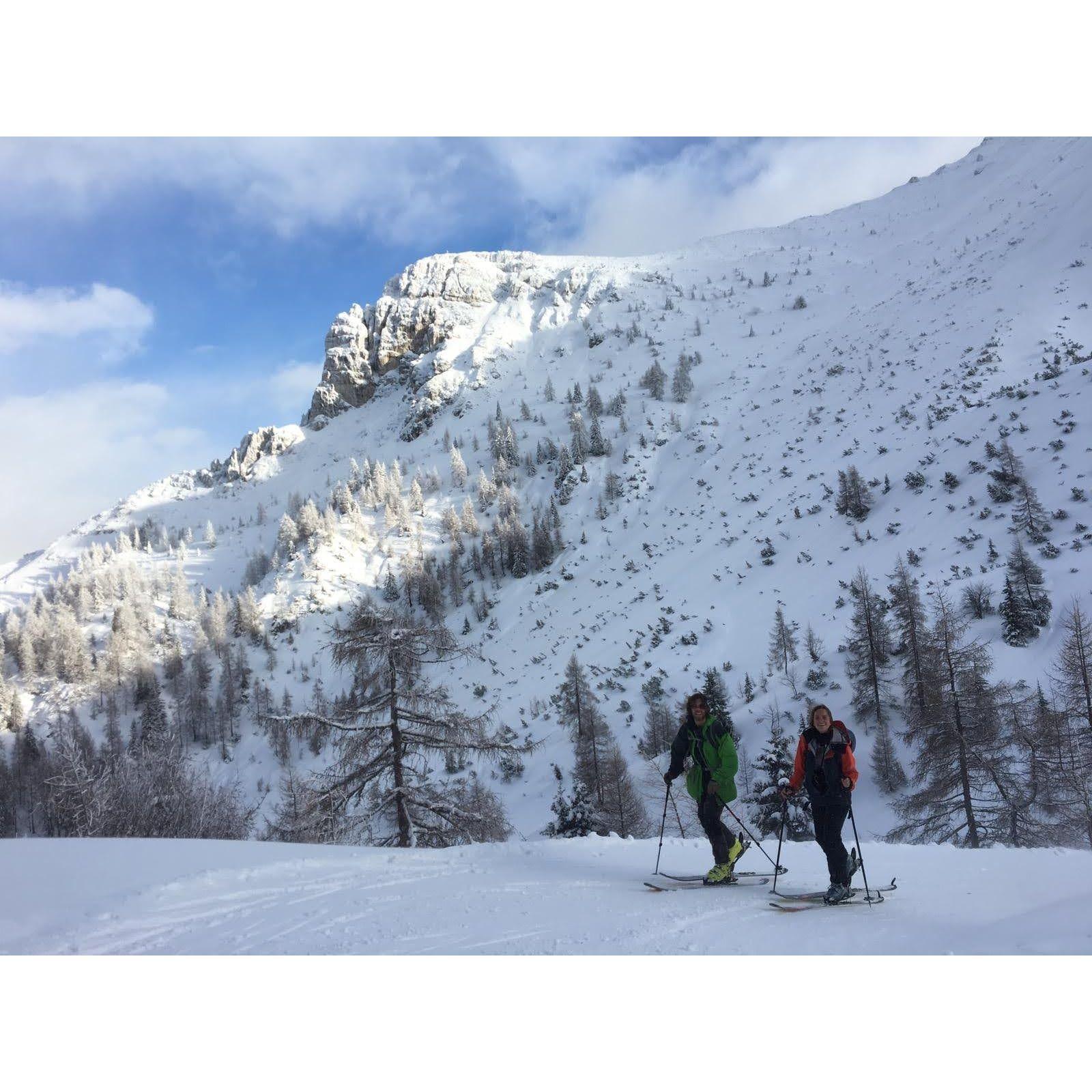Ski touring at Christmas, Axamer Lizum in Innsbruck, Austria