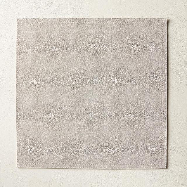 Shagreen Oat Faux-Leather Square Placemat