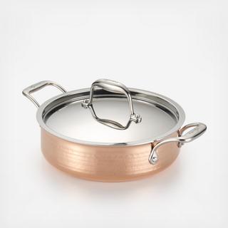 Martellata Tri-Ply Copper Covered Casserole