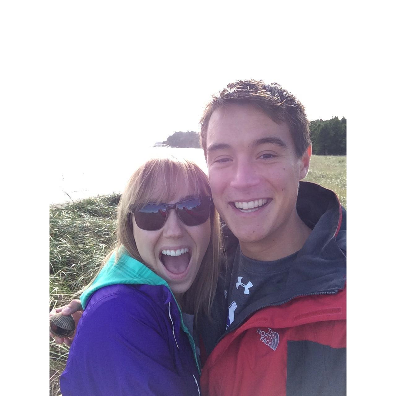 Our first trip together to the coast of Washington, 2014.