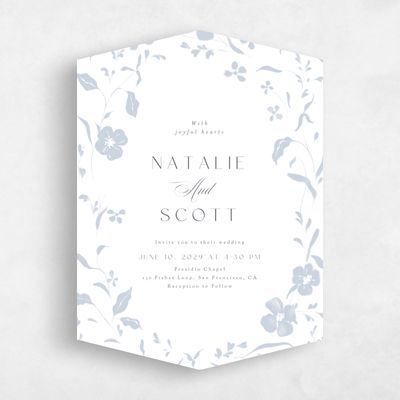 White Diamond Wedding Invitation - Lynette Classic
