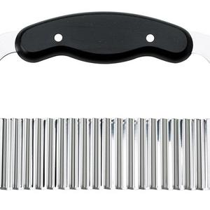 HIC Wavy Crinkle Cutting Tool Serrator Salad Chopping Knife and Vegetable French Fry Slicer, Steel Blade, 7.25-Inches x 5-Inches