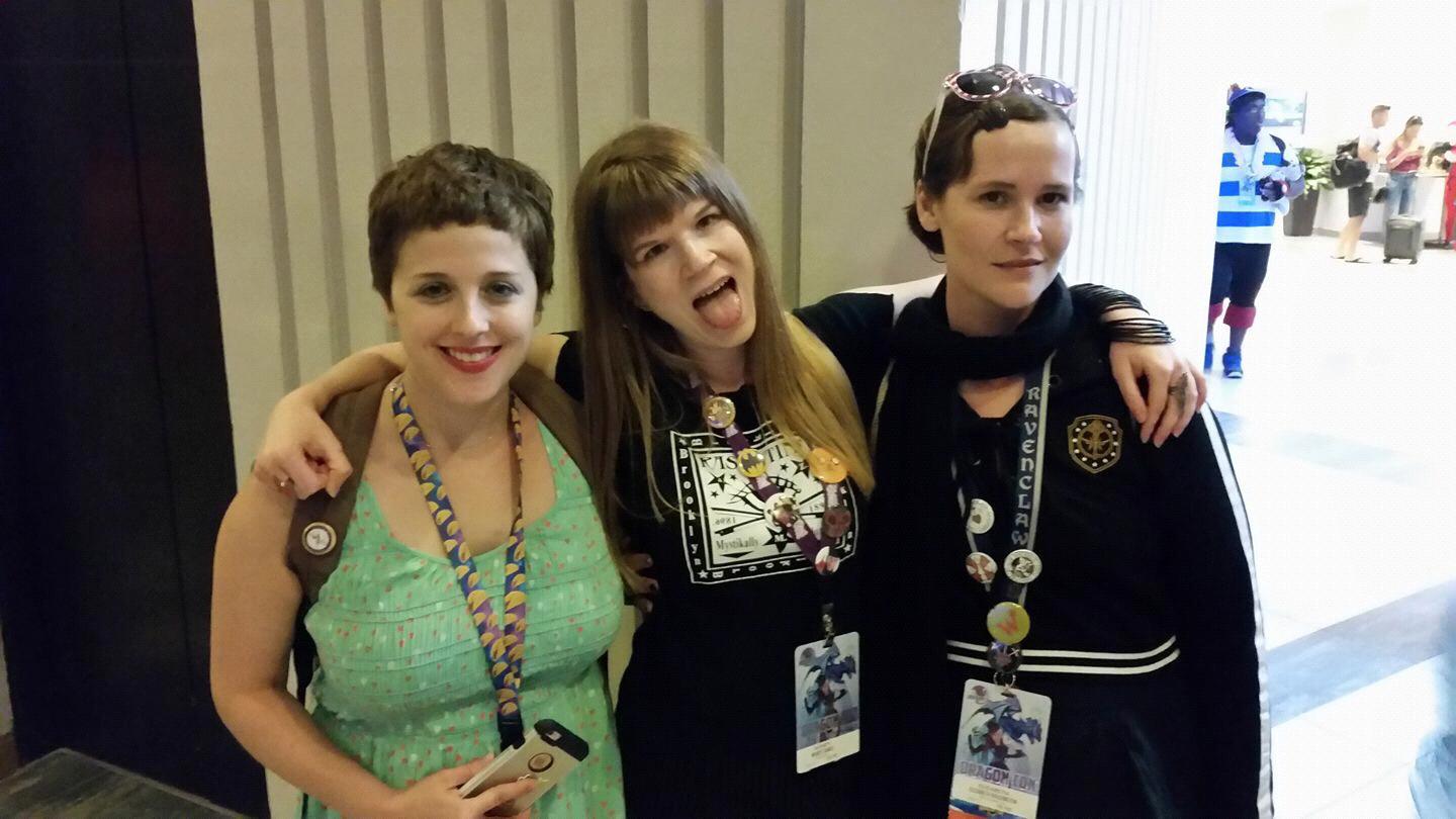 Beth, Wendy, and Sarah, united at last at DragonCon 2018! I love them like older sisters.