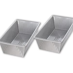 USA Pan Bakeware 1140LF-ST-2-1 Nonstick 1 Pound Loaf Pan, Set of 2
