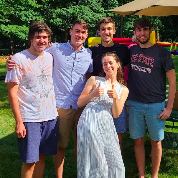 More of the groomsmen and a happy bride-to-be.