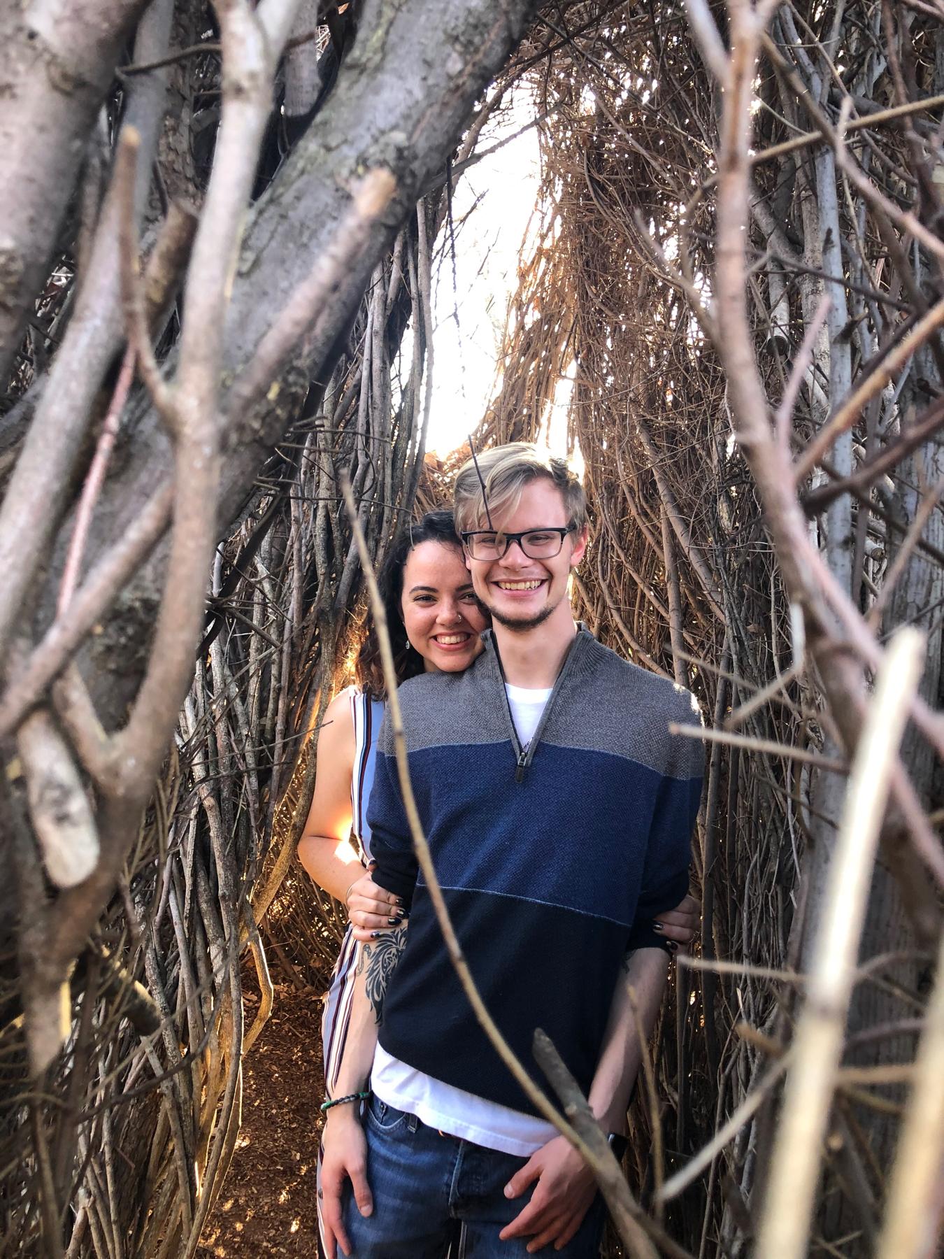 Picture at the Botanical Gardens the day Ryan proposed