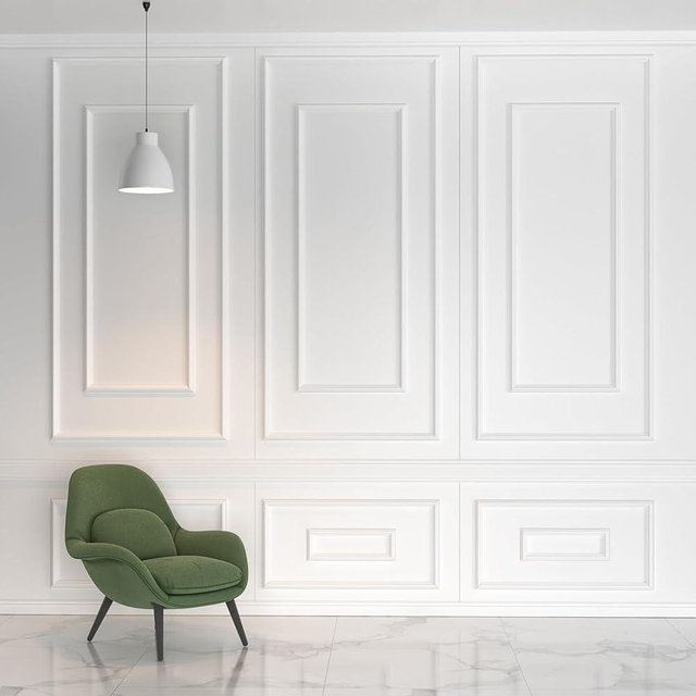 3 Set Peel and Stick Wall Molding Kit, Inner and Outer Layers Style Premade Accent Wainscoting Panels, Self-Adhesive Frame for Interior Wall Decor(31"x54")
