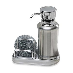 InterDesign® Split Finish York Ergo Dish Soap and Scrubby Center