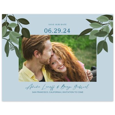 Light Blue Wedding Digital Save the Date - Summerlin Photo