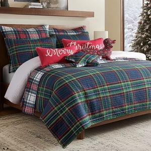 King Navy Plaid Reversible Quilt - Macy's