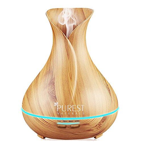 Purest Naturals 300ml Wood Grain Essential Oil Diffuser Humidifier - Upgraded Model -Choose from Our VARIATY of Colors (Engrain)