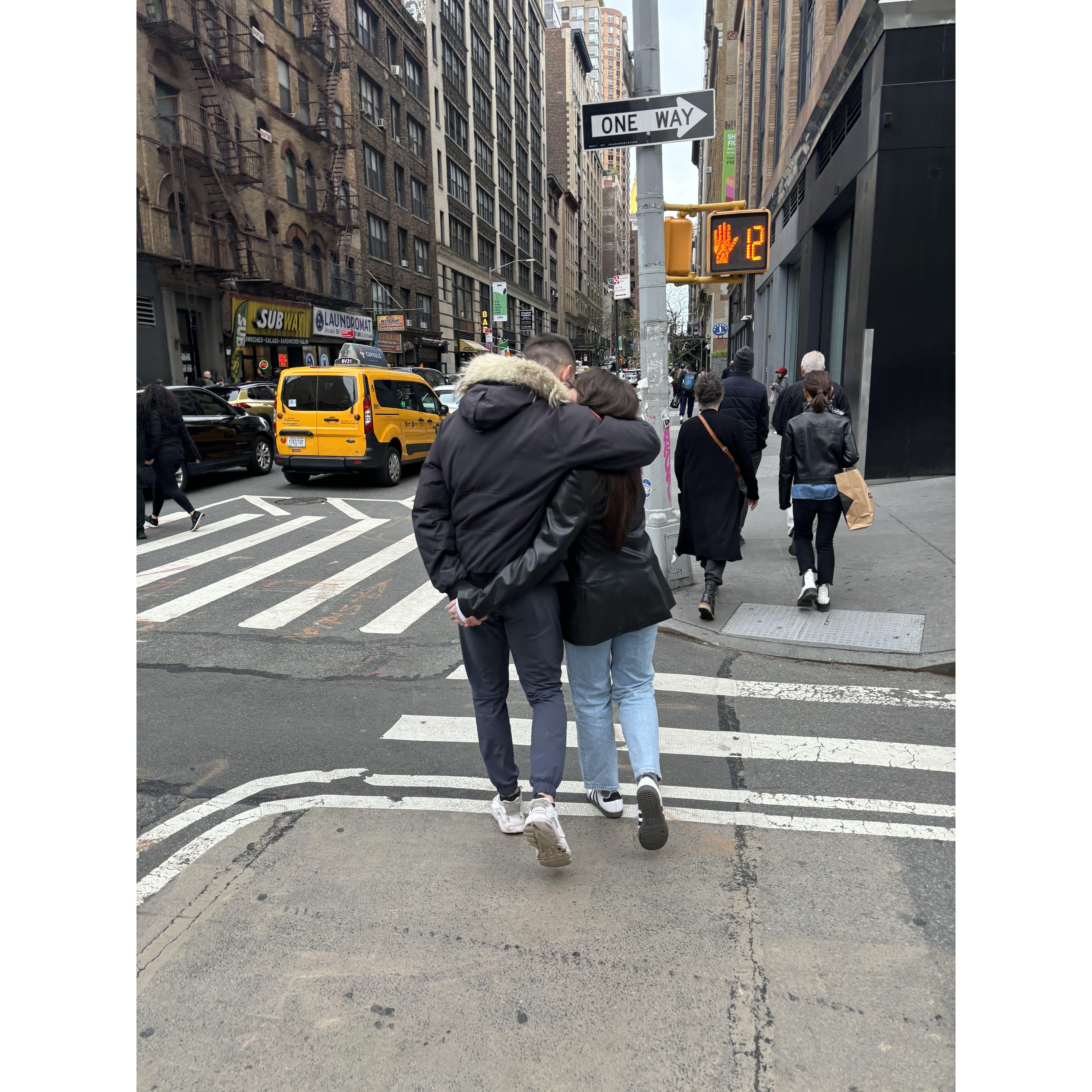 Our first photo as a couple