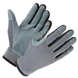 OZERO Work Gloves - Deerskin Leather Working Glove with Touch Screen Fingertips - Flexible and Breathable for Pet Caring/Light Duty/Auto Repairment/DIY/Garden - Perfect Fit for Women & Men(Gray,M)
