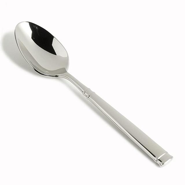 Fortessa Bistro 18/10 Stainless Steel Flatware Serving Spoon, 8.9-Inch