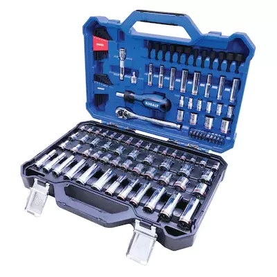 Kobalt 118-Piece Standard (SAE) and Metric Combination Polished Chrome Mechanics Tool Set (3/8-in;)