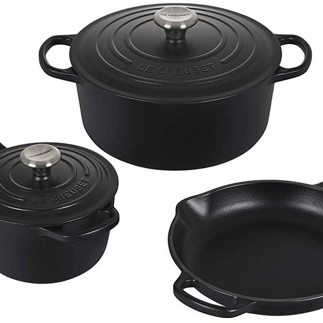 Le Creuset Cast Iron 5 Piece Signature Set, Licorice