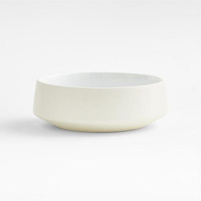 Tour White Porcelain Low Bowl