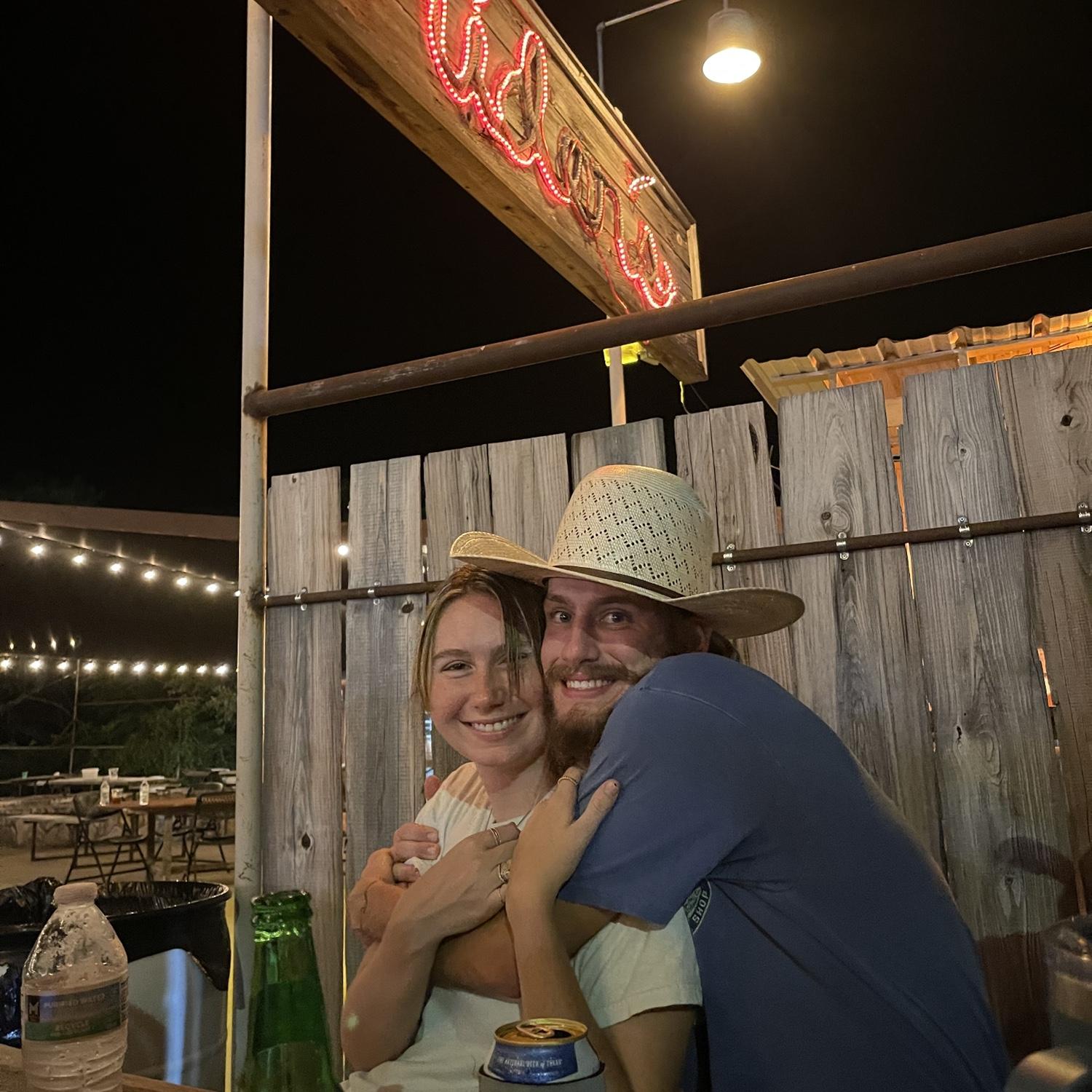 Fun night at Crider's with bridesmaid, Liz, and best man, Cam - 08.10.24