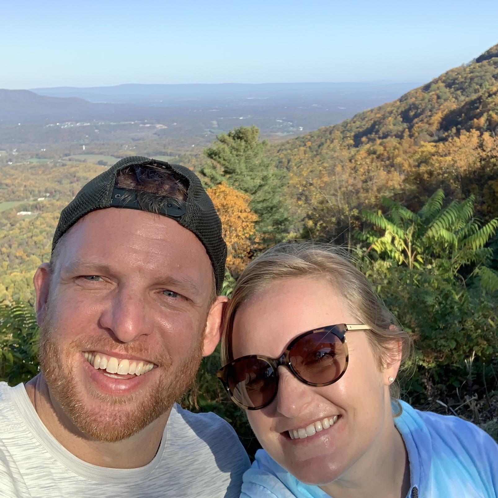 Emily and Eric’s first big trip just the two of them! Shenandoah and Blue Ridge Parkway in Eric’s blue Jeep! October 2020.