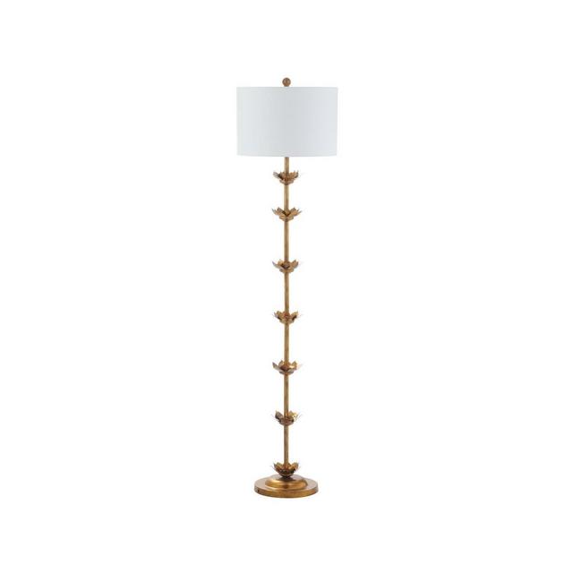 Landen Leaf 63.5 Inch H Floor Lamp - Antique Gold - Safavieh.