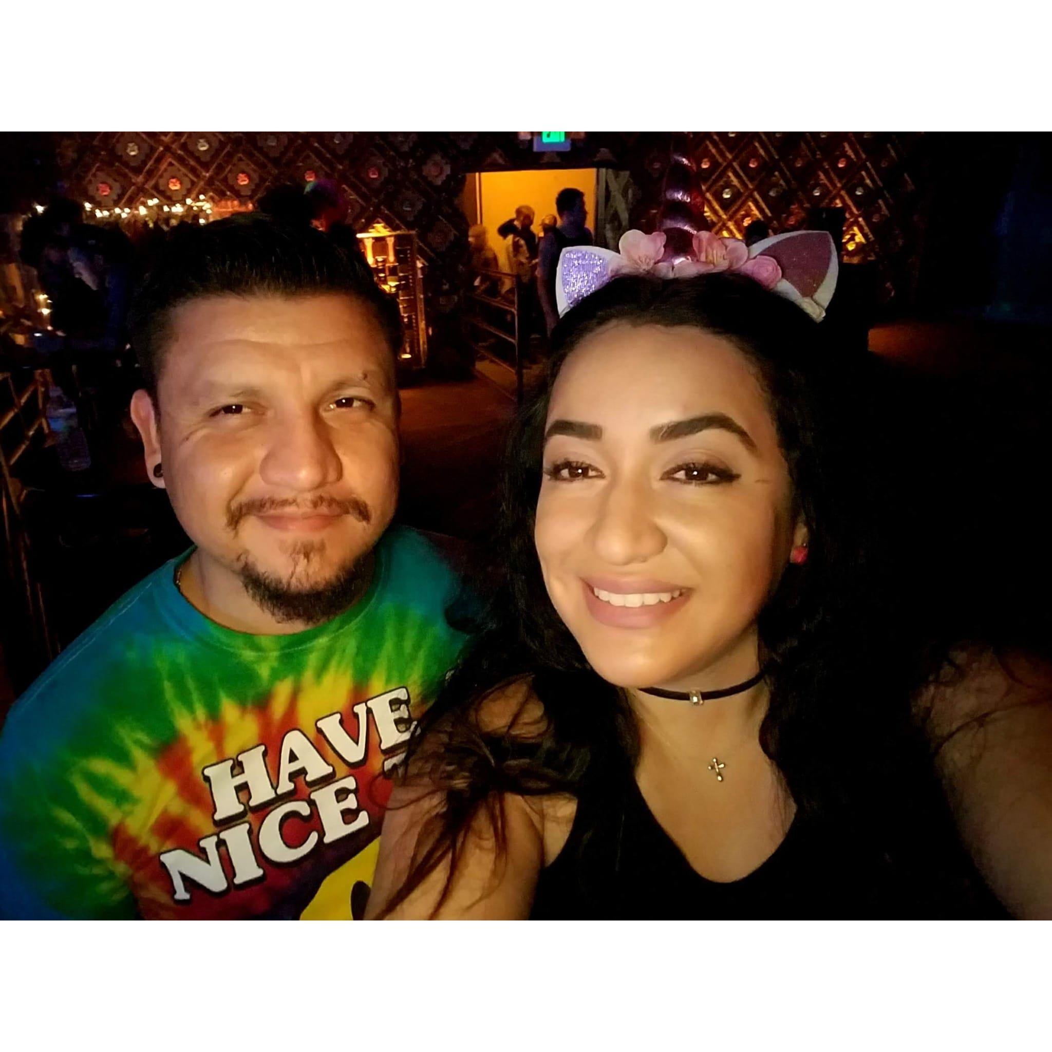 At a rave somewhere in Hollywood, CA