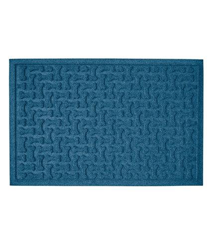 Recycled Waterhog Dog Mat, Herringbone Bluestone