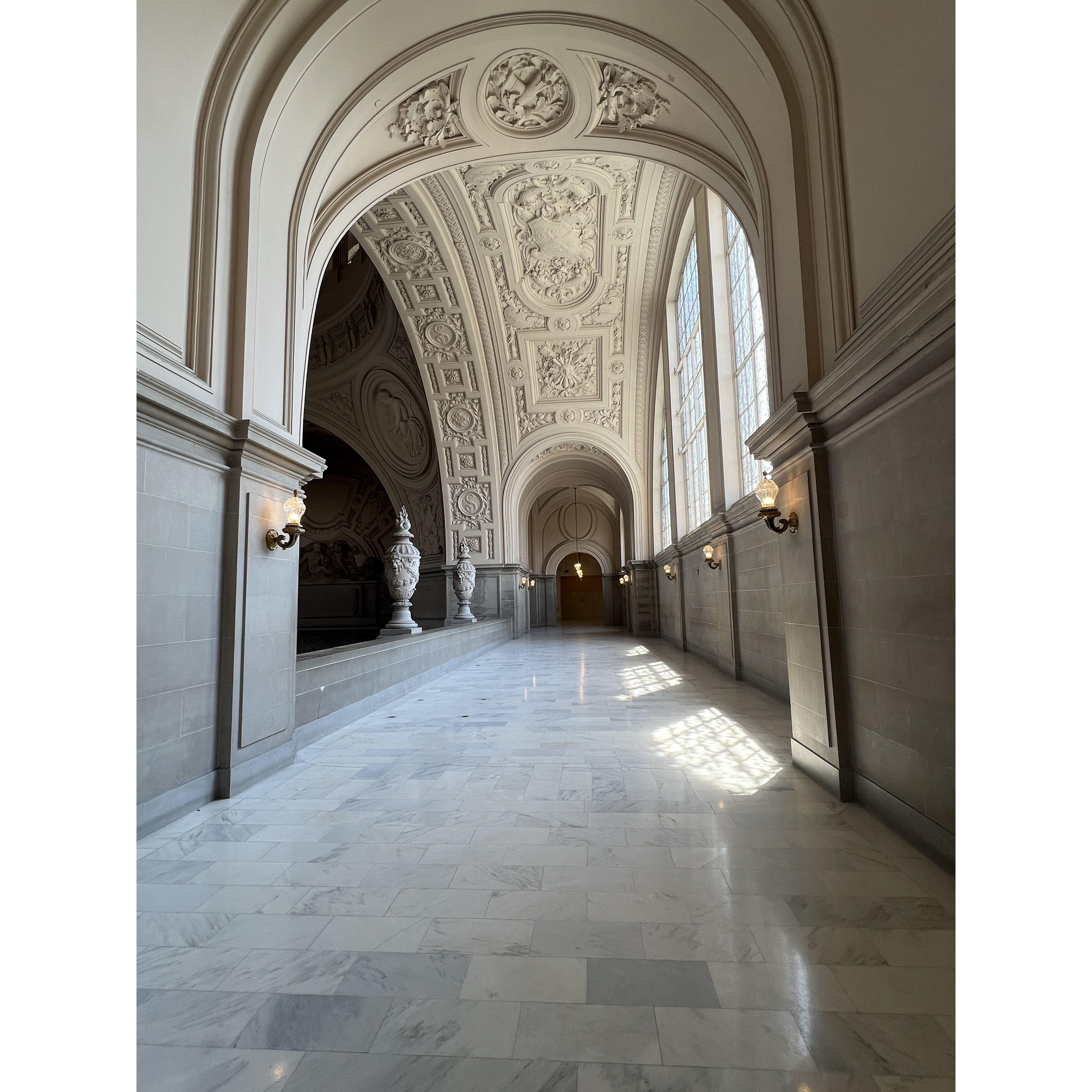 Inside SF City hall.. our balcony is on the other side, but looks like this.