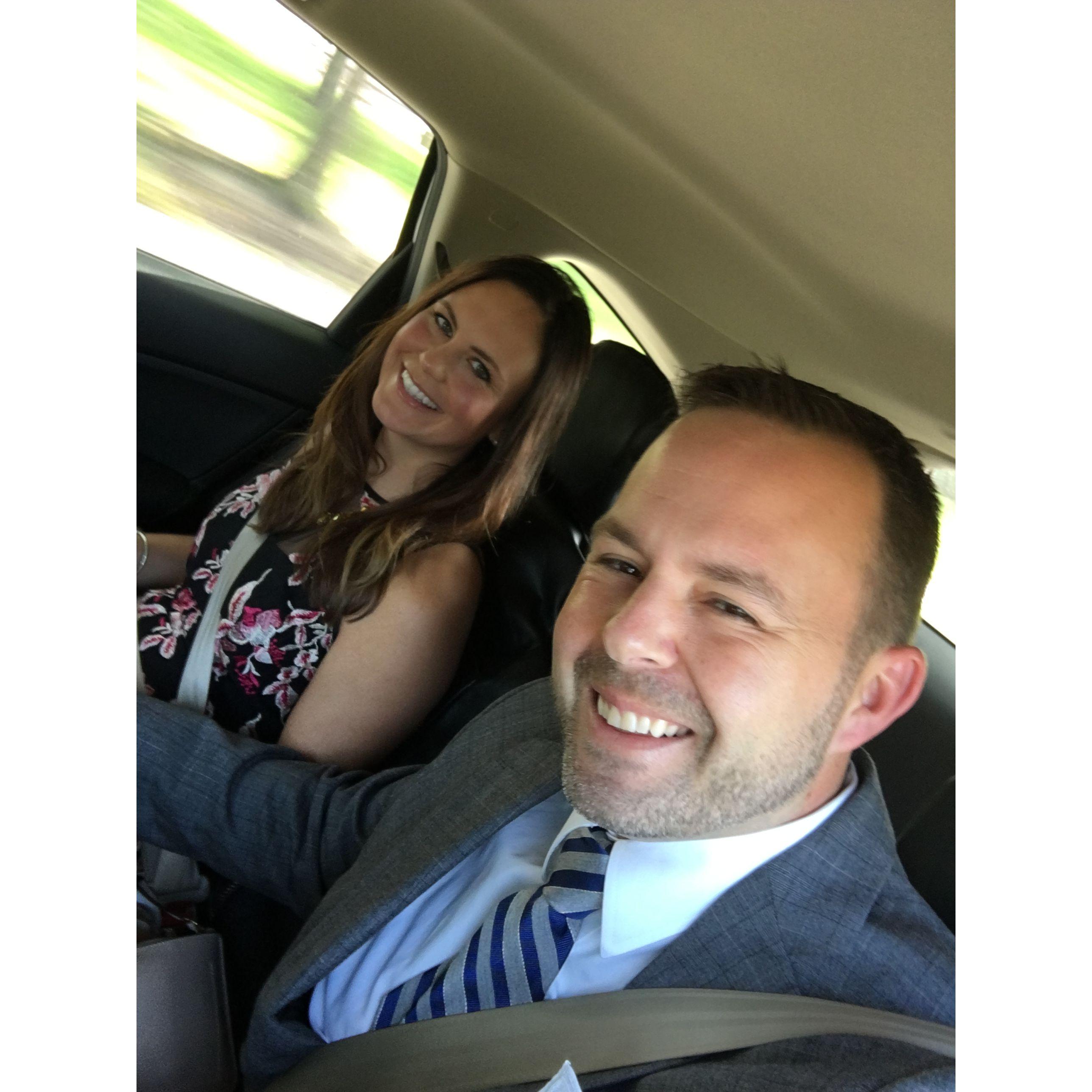 On our way to Hoy's wedding in NY!