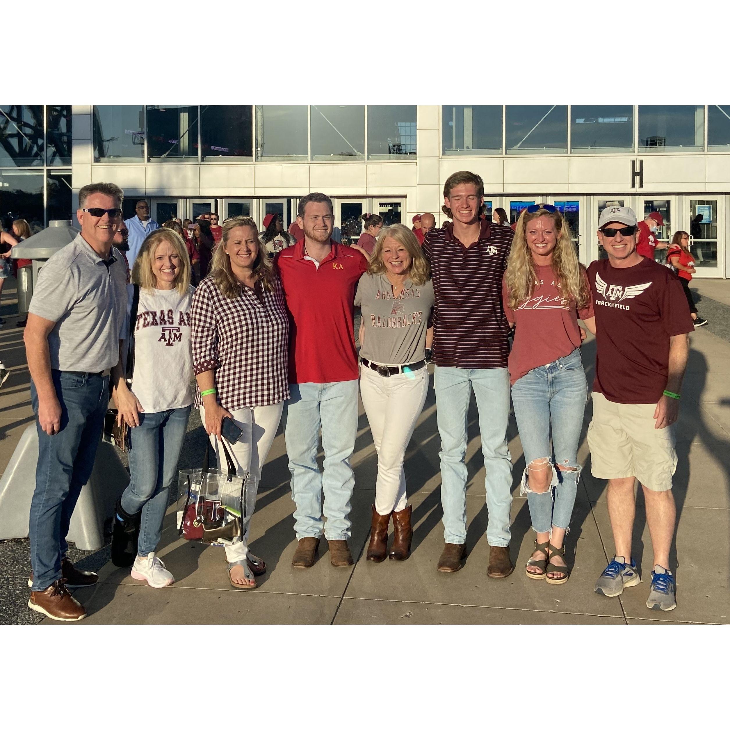 Lexxi and her wonderful family after an A&M game in Dallas, Texas
