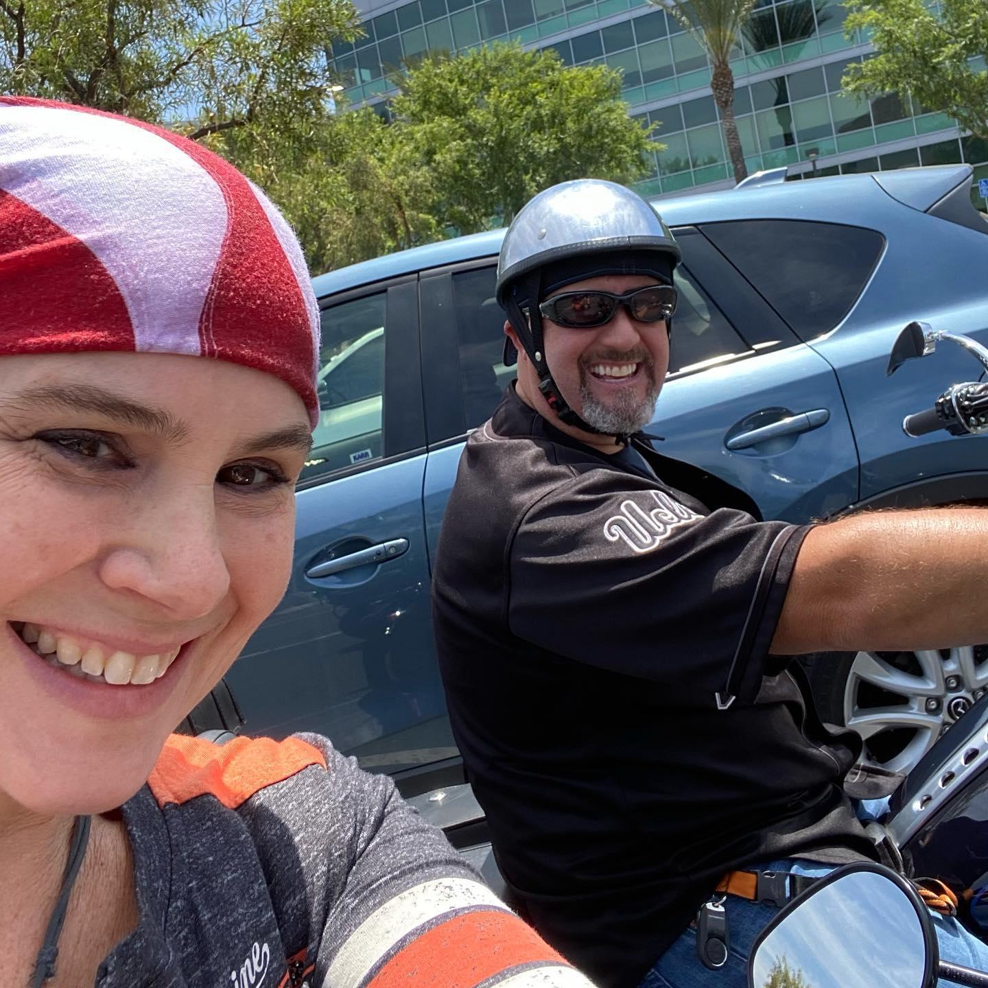 on a Harley ride