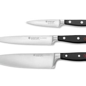 WÜSTHOF Classic 3-Piece Chef's Knife Set, Black