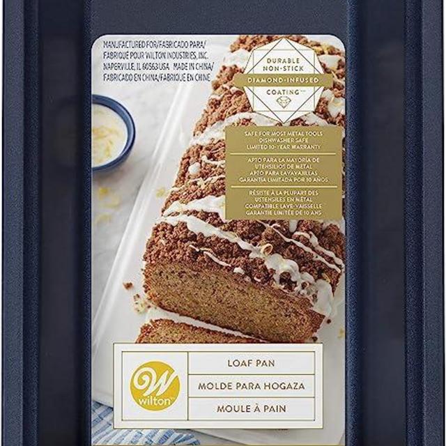 Wilton Non-Stick Diamond-Infused Navy Blue Loaf Baking Pan