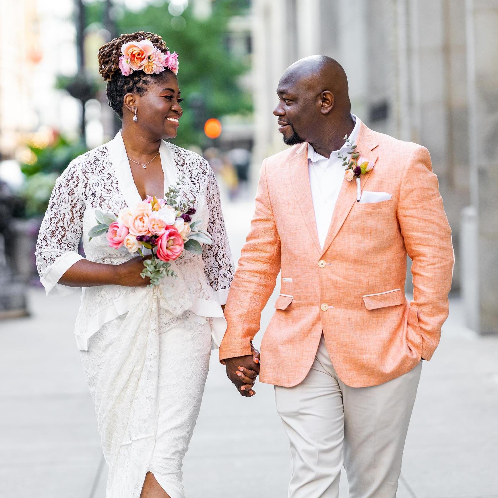 Walking into our new life together as one.