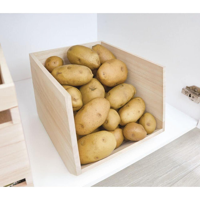 iDesign Eco Wood Bin, Natural