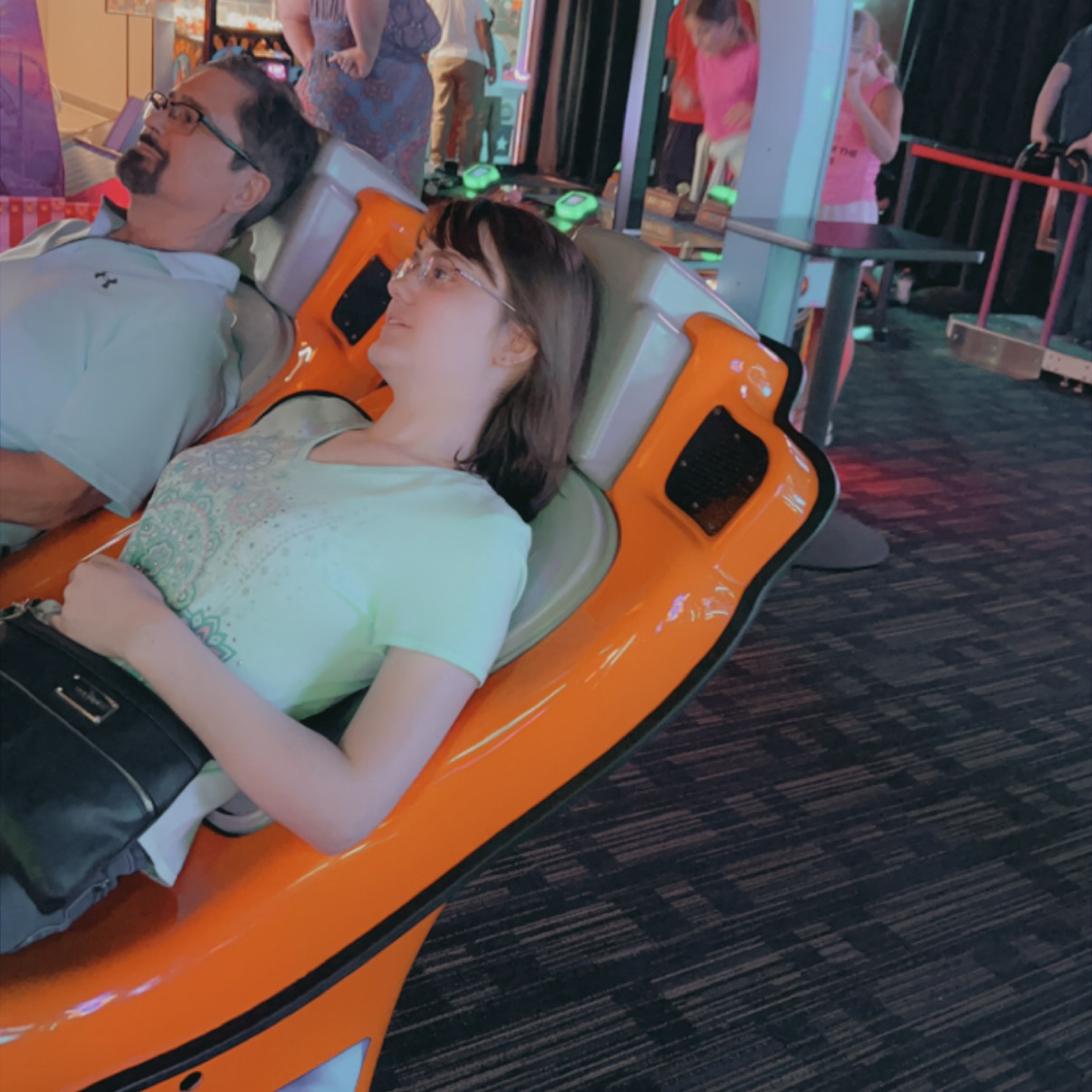 Jon and Katie at Dave & Buster's...