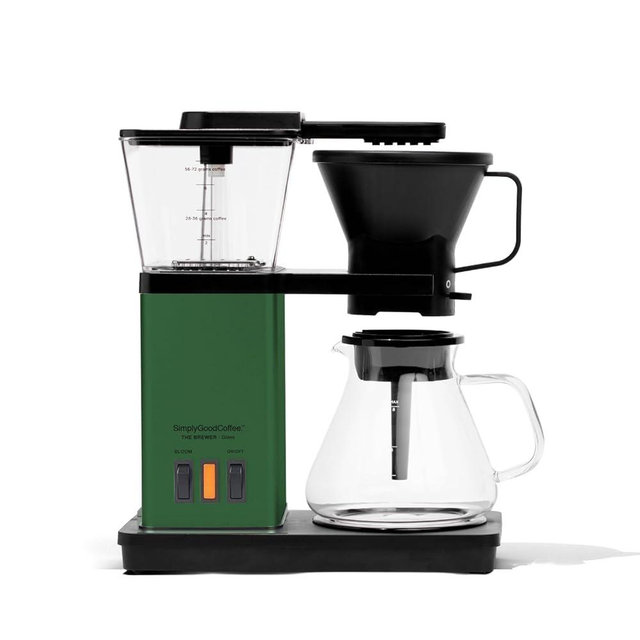 SimplyGoodCoffee Coffee Maker/Coffee Machine. 8 Cup Automatic Drip Pour Over Coffee Brewer With Vinyl Wrap Custom Kit. Easy To Use, Gold Cup Standard. Sonoma Green