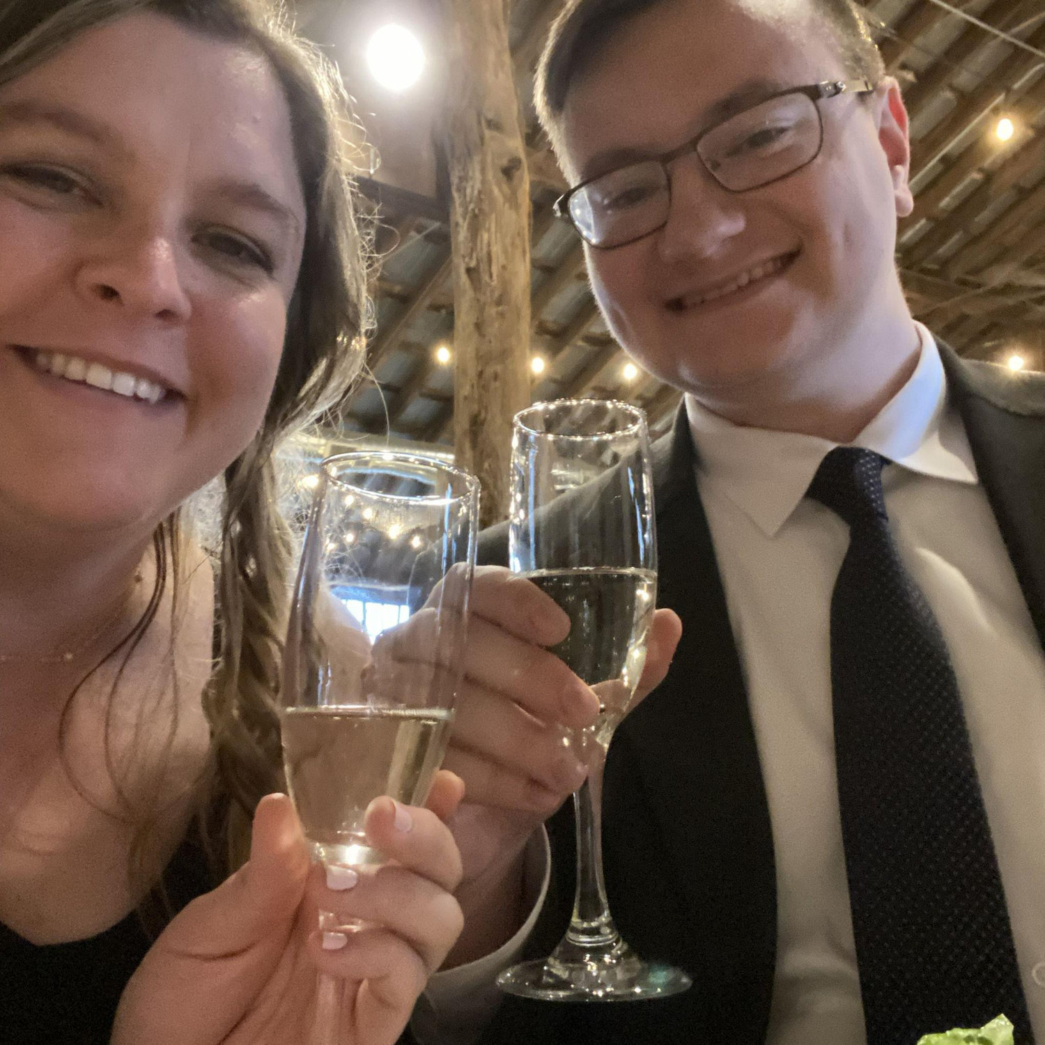 Stephen's first (and only) wedding he has been to until ours!