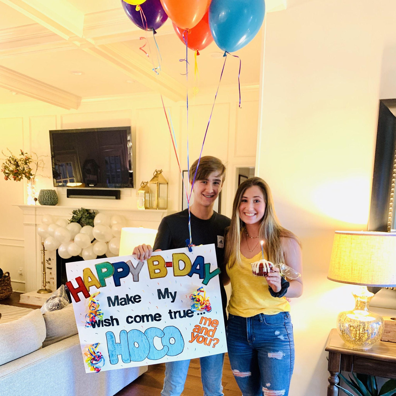 On my 15th birthday, Karson asked me to our first homecoming dance!