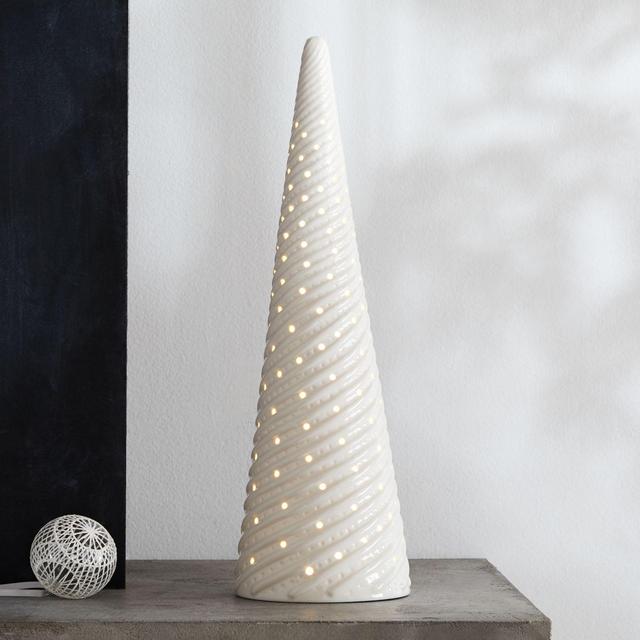 LED 21" White Ceramic Tree