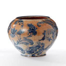 Amanda Moffat Indigo Vase with Wide Gourd