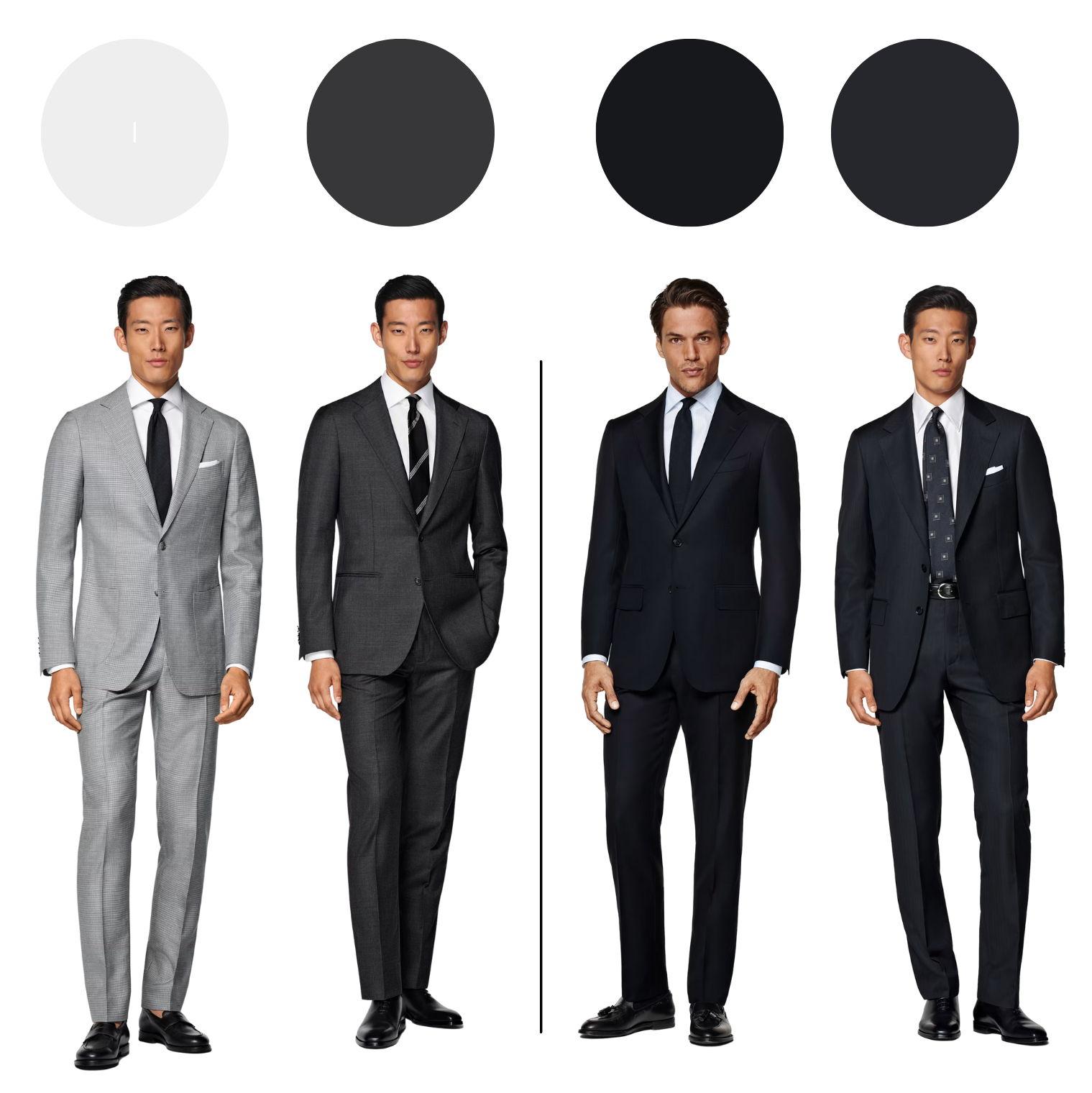 For the Men:
Wear any shade of GRAY or BLACK. Whether you choose a classic suit, a sleek tuxedo, or a stylish blazer, we encourage you to embrace these timeless colors for a dapper look.