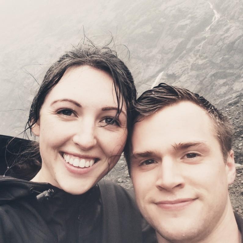 We took the trip of a life time two months after our elopement to New Zealand. We spent 2 weeks exploring both the South and North Islands. This was a picture from our hike up to Franz Josef Glacier.