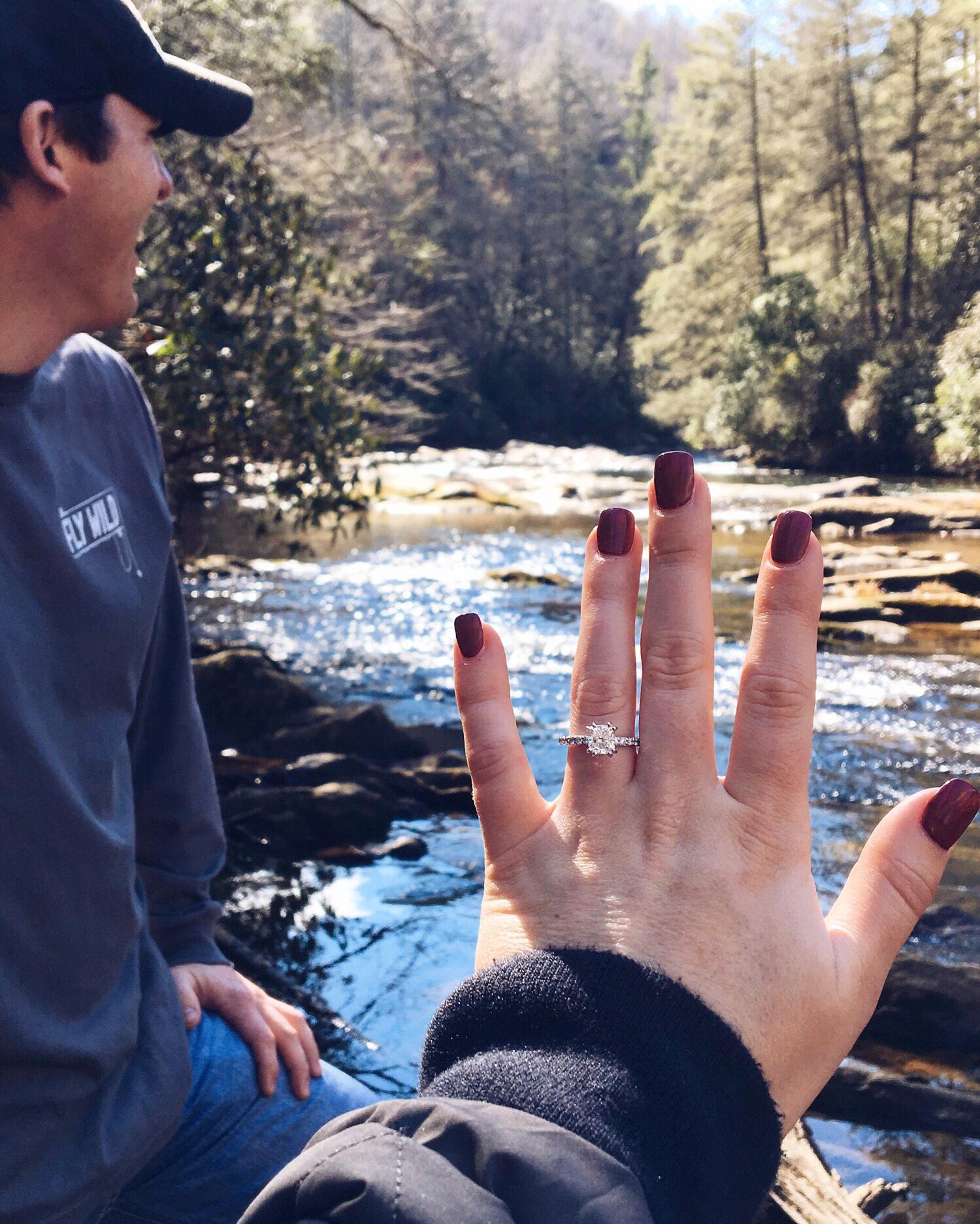 In Blue Ridge, GA where he proposed