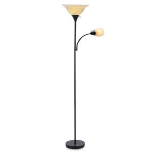 Alton Torchiere Floor Lamp with Reader in Bronze
