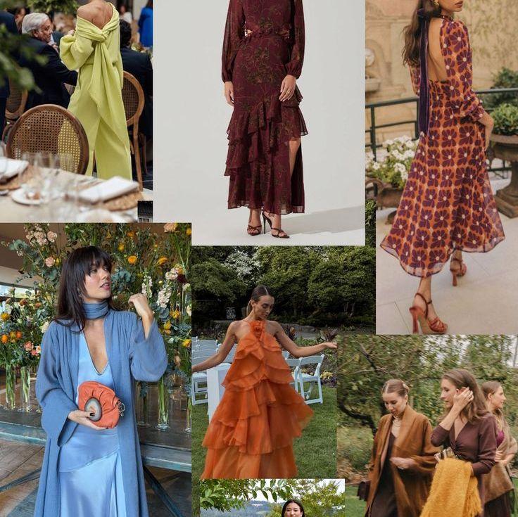 For women: mid to maxi dresses in satin, chiffon, silk, or velvet. Romantic details and cozy layers welcome. Bring something warm for the evening chill!
