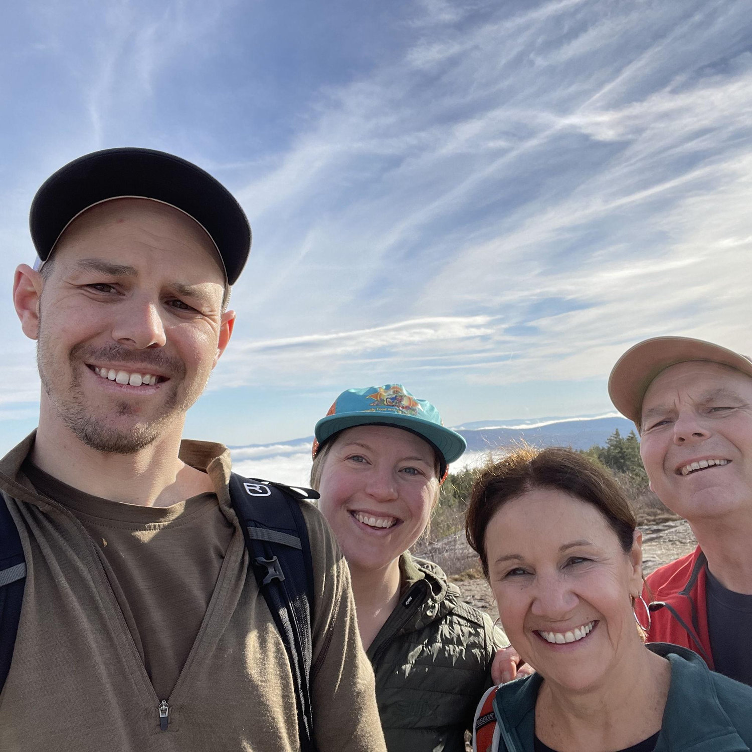 Hiking in NH with Bob + Irene Koffink