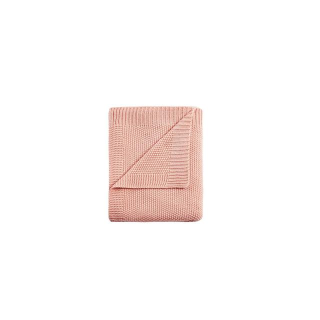 60"x50" Bree Knit Throw Blanket Coral
