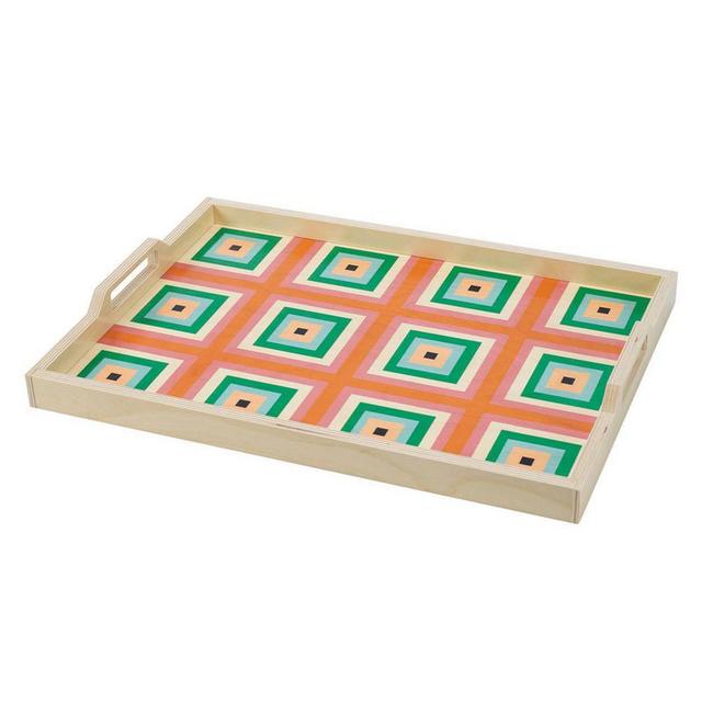 Wolfum Baltic Birch Serving Tray, Squaresville Rust