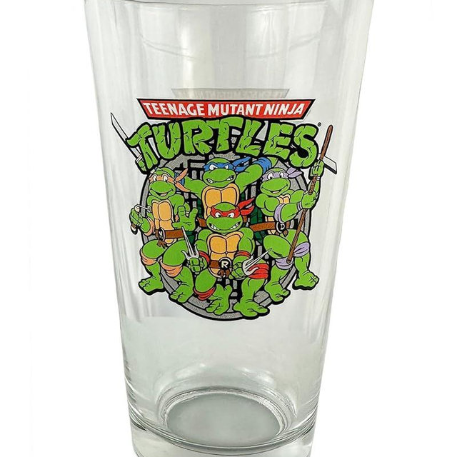 Surreal Entertainment Teenage Mutant Ninja Turtles Leonardo Donatello Raphael Michelangelo 16oz Pint Drinking Glass